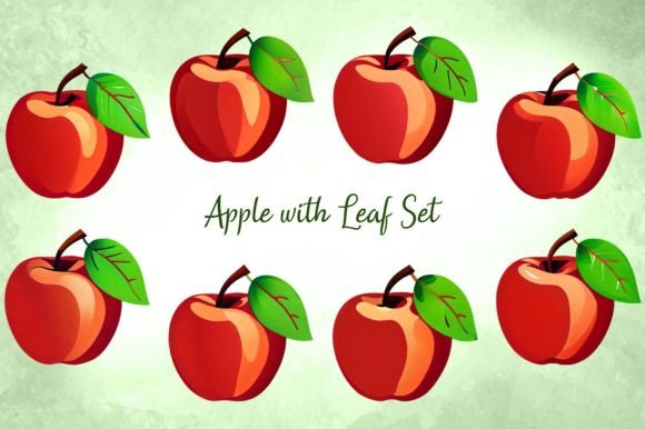 Apple with Leaf Set: A Natural Touch for Creative Spaces