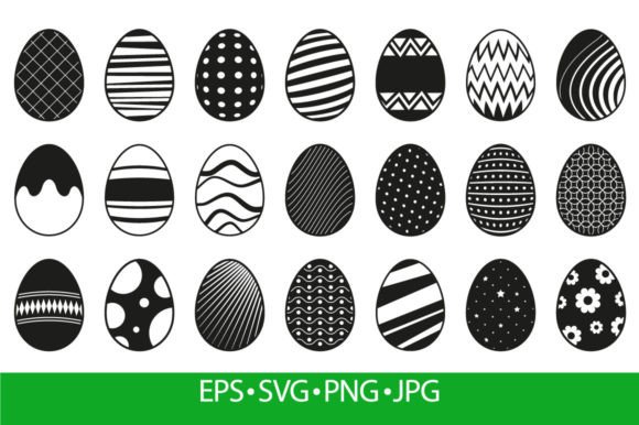 Easter Eggs Black Icons: A Versatile Design Element for Spring Celebrations