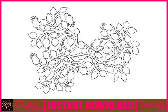 Enhancing Design Projects with Floral Line Art Flower SVG Elements 43
