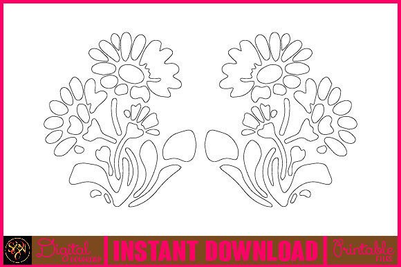 Exploring the Elegance of Floral Line Art Flower SVG Elements-15 for Creative Projects