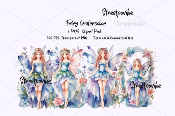 Fairy Tales Watercolor Clipart PNG Pack: A Versatile Resource for Modern Creativity