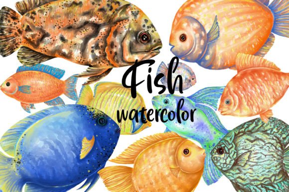 Fish Watercolor Clipart: A Versatile Design Asset for Creative Professionals