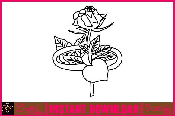 Floral Line Art Flower SVG Elements 102: A Must-Have for Modern Design Projects