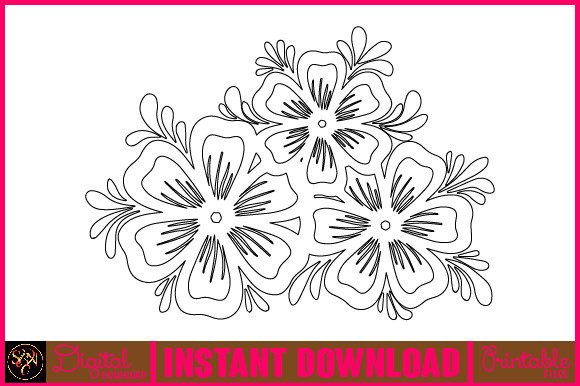 Floral Line Art Flower SVG Elements 30: A Versatile Tool for Designers and Creators