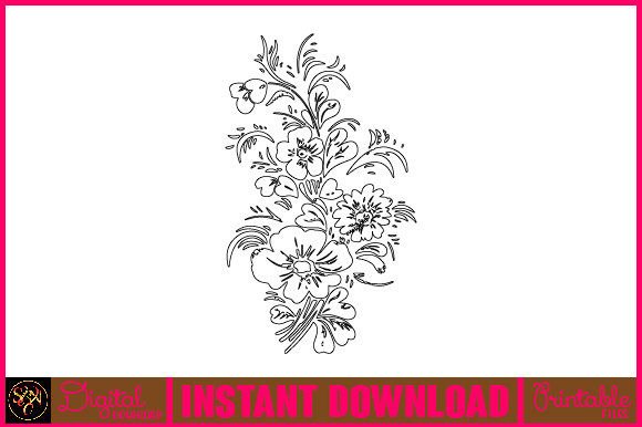 Floral Line Art Flower SVG Elements 44: A Strategic Tool for Creative and Business Applications