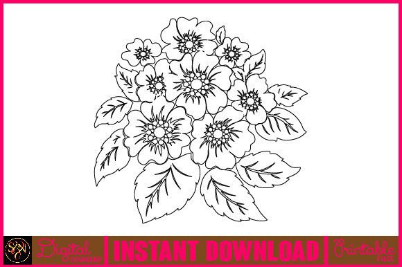 Floral Line Art Flower SVG Elements-5: A Versatile Design Resource for Modern Creators