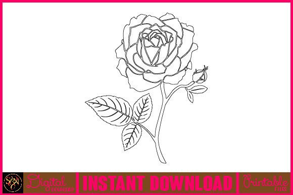 Floral Line Art Flower SVG Elements 55: A Versatile Resource for Designers and Artists