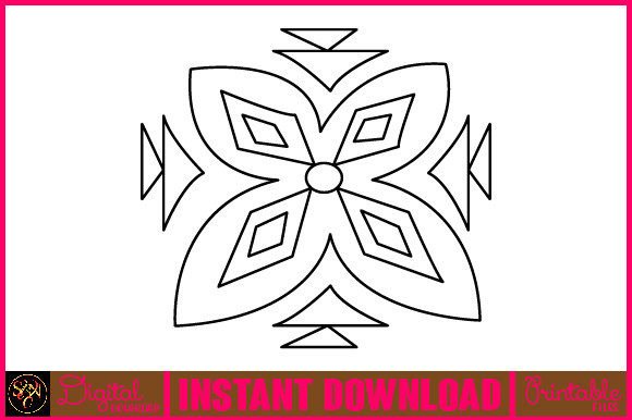 Floral Line Art Flower SVG Elements 89 for Creative Projects