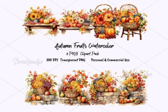 Fruit Autumn Watercolor Clipart PNG Pack – A Guide to Choosing and Using the Right Design Assets