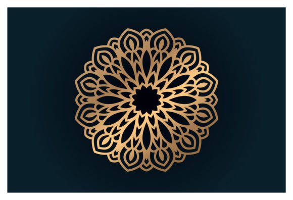 Golden Floral Star Colorful: A Vibrant Design Element for Creative Projects