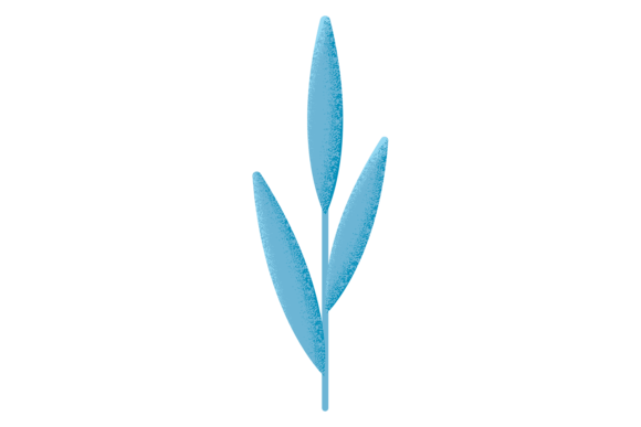 Green Leaves Branch: A Textured Modern Decorative Element for Creative and Professional Use