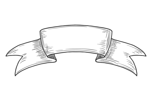 Medieval Engraving Ribbon Flag Decorati: A Versatile Design Element for Creative and Professional Workflows
