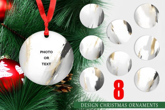 Modern Abstract Oil Paint Christmas Ornaments: A Creative and Practical Holiday Design Set