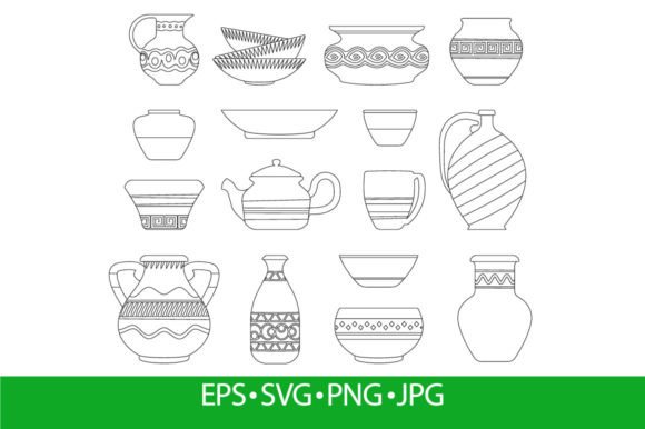 Outline Vases: Abstract Vintage Linear Designs for Modern Spaces