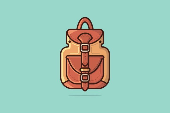 School and Traveling Bag Backpack Vector: A Versatile Design Tool for Education and Tourism Concepts