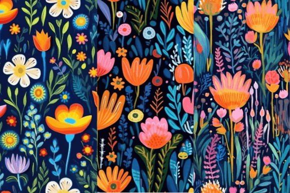 Unlocking Creativity with Midnight Garden - 6 Seamless Patterns 3